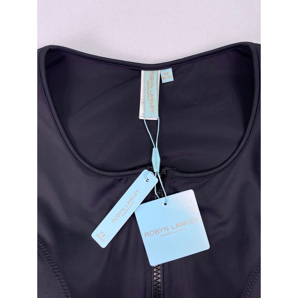 NWT Robyn Lawley Bond-Eye Scuba Style Zip Front One Piece Swimsuit Black US 14 - Picture 5 of 13